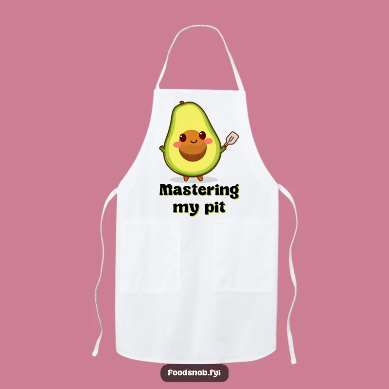 Funny Avocado Pit Spatula Apron - Chef's Playful & Humorous Kitchenwear