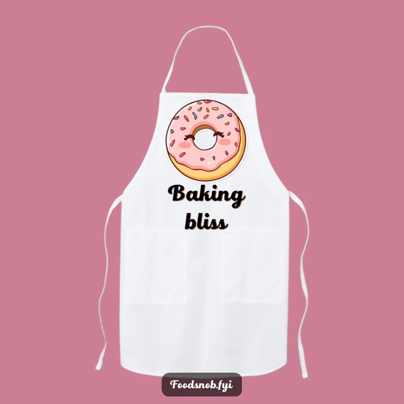 Funny Winking Donut Sprinkles Apron: Bake with Playful Charm