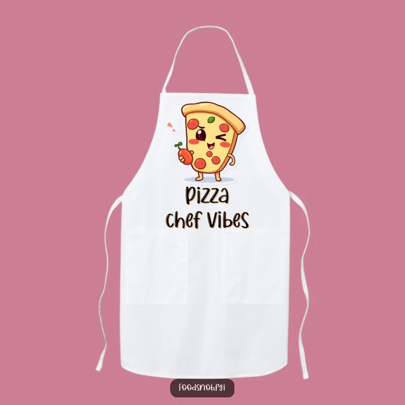 Funny Pizza Wink Apron, Kitchen Fun for Mischievous Chefs