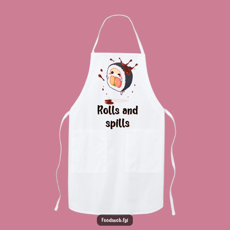 Funny Sushi Roll Cartwheel Apron: Cook with Joy and Hilarious Flair