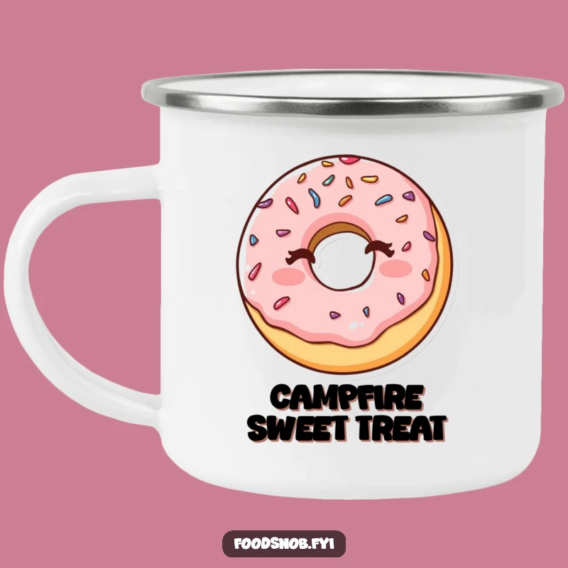 Adventure-Ready Funny Winking Donut Sprinkles Camping Mug