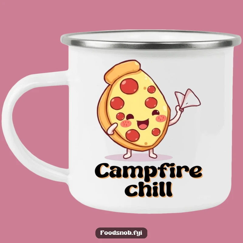 Funny Pizza Slice Camper Mug - Enjoy Your Adventure, Stay Cool!