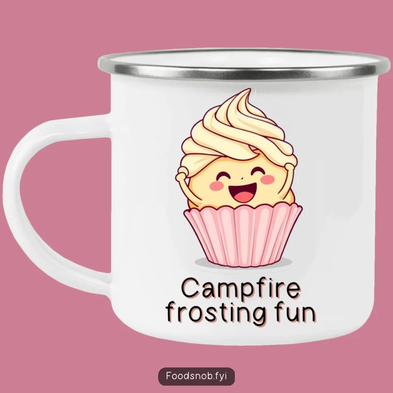 Funny Cupcake Frosting Camping Mug - Sweet Adventures Await
