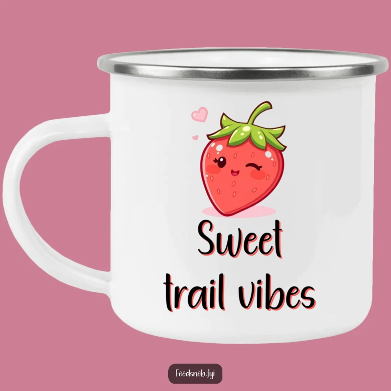 Funny Bubbly Strawberry Camping Mug: Adventure with a Sweet Wink
