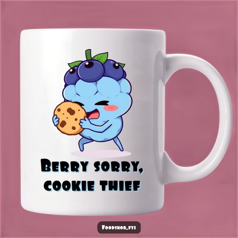 Funny Blueberry Cookie Heist Mug: A Hilarious Gift for Dessert Lovers