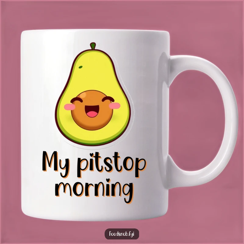 Funny Avocado Pit Face Mug - Hilarious Character Gift for Guac Lovers