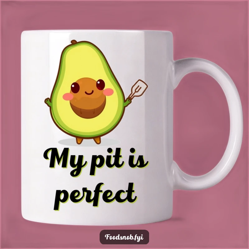 Funny Avocado Pit Spatula Mug - Guac Lover's Hilarious Breakfast Gift