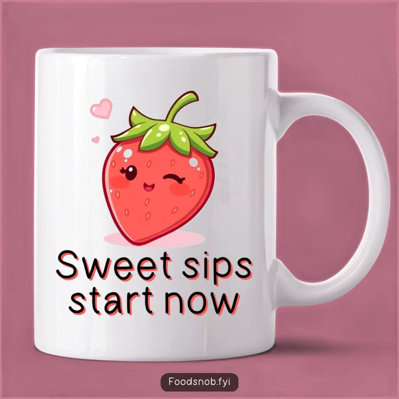 Funny Bubbly Strawberry Mug: A Sweet Wink for a Hilarious Gift
