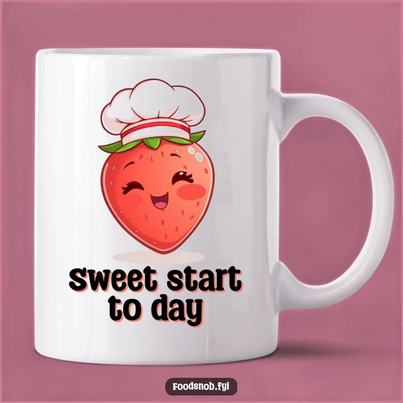 Funny Mug: Winking Chef Strawberry Gift for Foodies