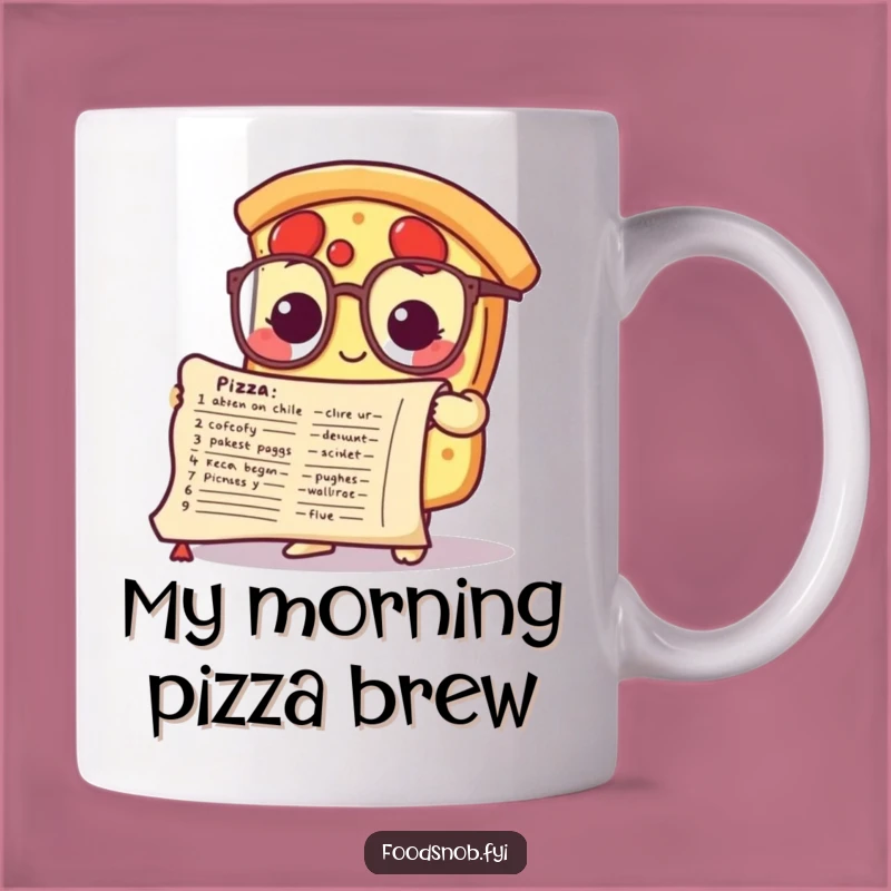Funny Smart Pizza Mug: Perfect Gift for Foodie Scholars!
