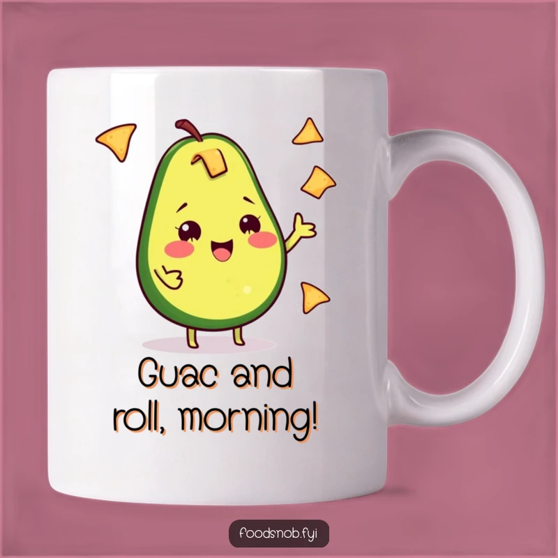 Funny Avocado Juggling Mug: Happy Chip Tosser - Guac Lover Gift