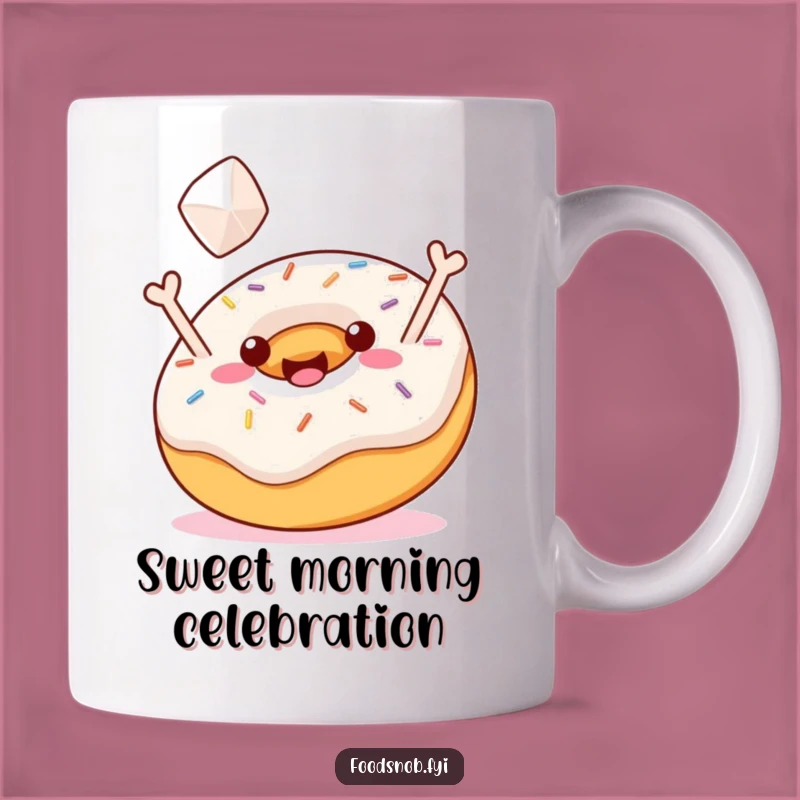 Funny Donut Sugar Toss Mug: Sweet Celebrations and Humorous Moments for Donut Lovers