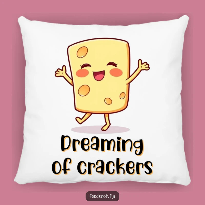 Comfy Funny Smiling Cheese Jig Pillow: Add Cheesy Fun Home