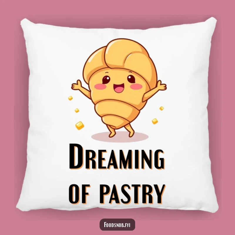 Funny Croissant Dance Pillow, Comfy Accent for Happy Mornings