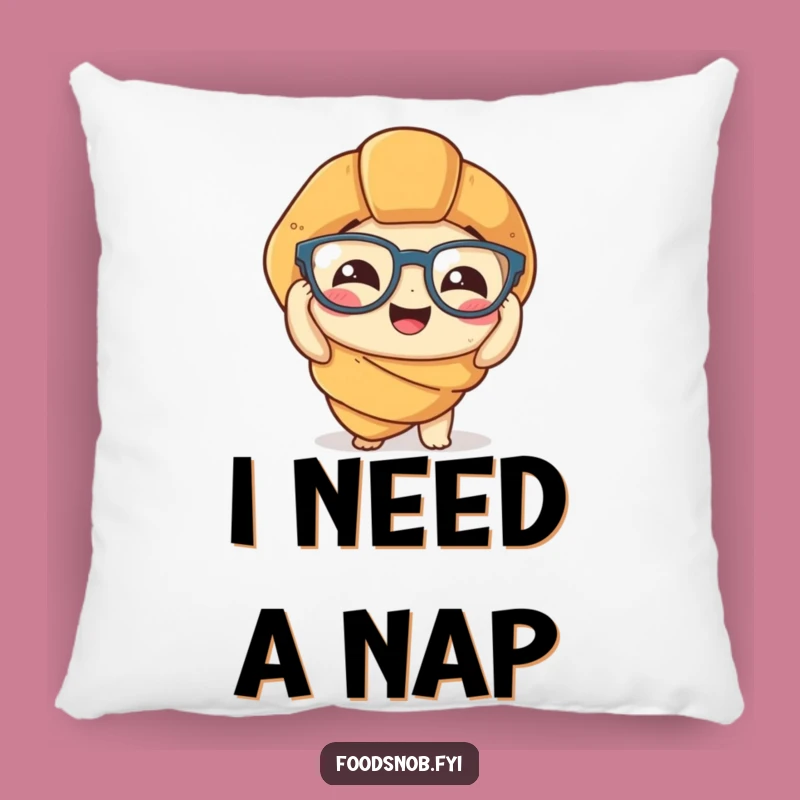 Funny Croissant Pillow: Soft Spectacle Pastry Cushion for Cozy, Hilarious Relaxation