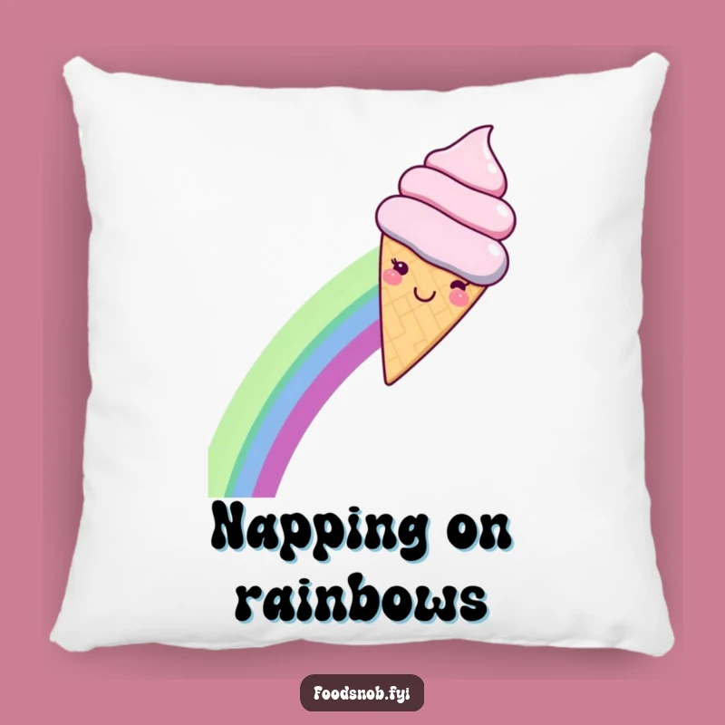 Funny Kawaii Ice Cream Rainbow Slide Pillow - Cozy Comfort & Sweet Dreams!