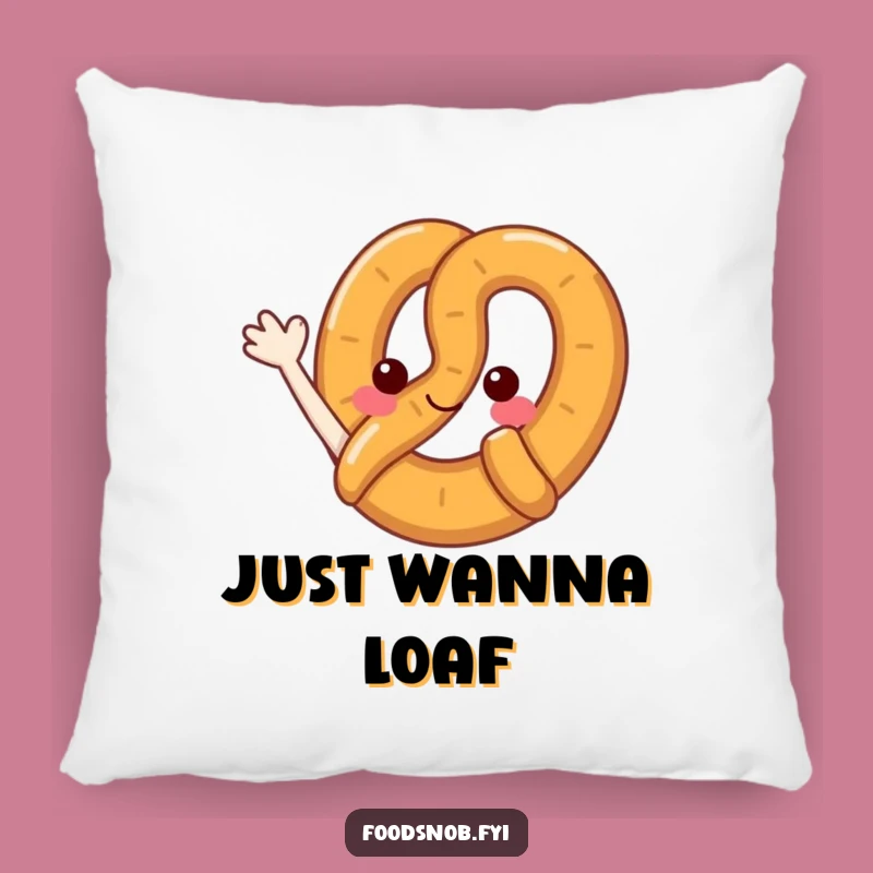 Funny Pretzel Wave Pillow - Soft Cartoon Pretzel Cushion, Cozy Funny Gift