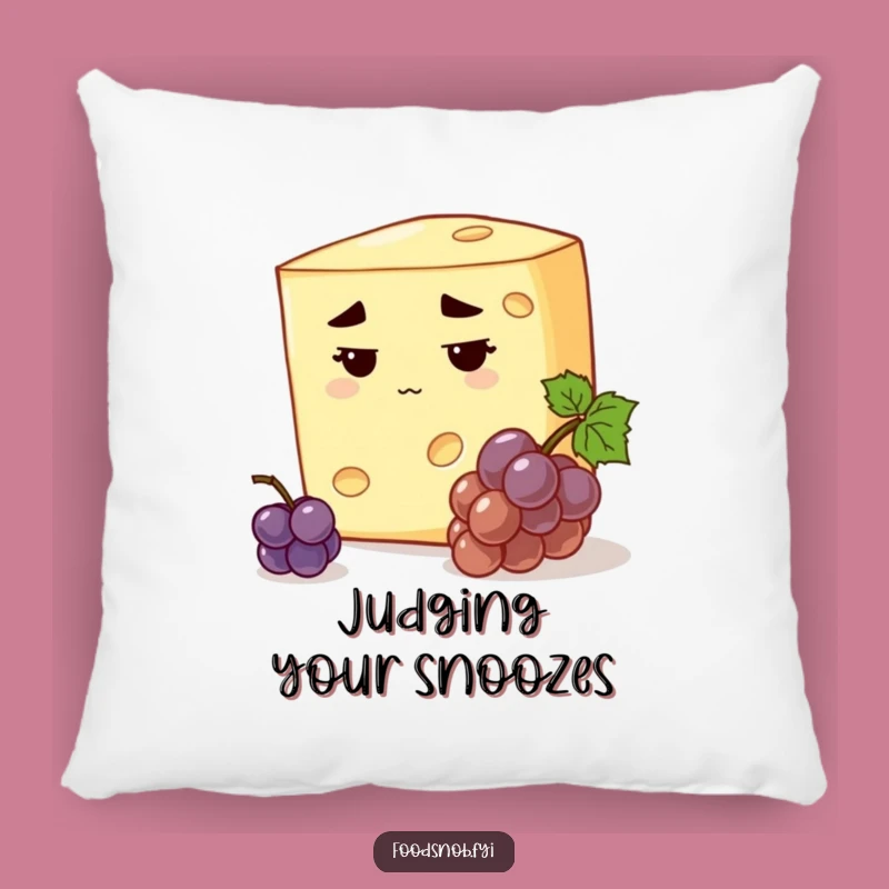 Funny Stern Cheese Pillow: Cozy Comfort & Gourmet Humor Gift