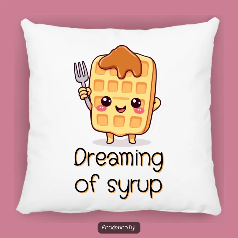 Funny Waffle Fork Pillow - Cozy & Cheerful Accent for Your Sofa