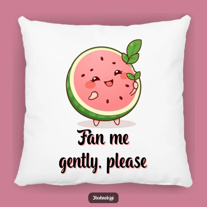 Funny Watermelon Fanning Pillow: Add Laughs to Your Cozy Space