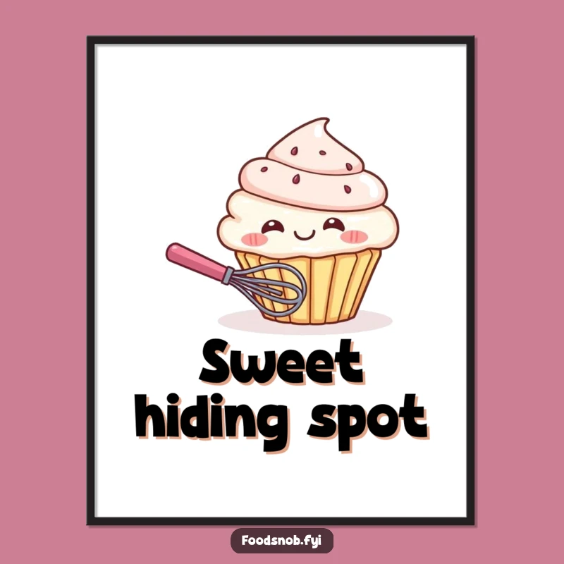 Funny Cupcake Character Digital Art - Sweet & Hilarious Decor!