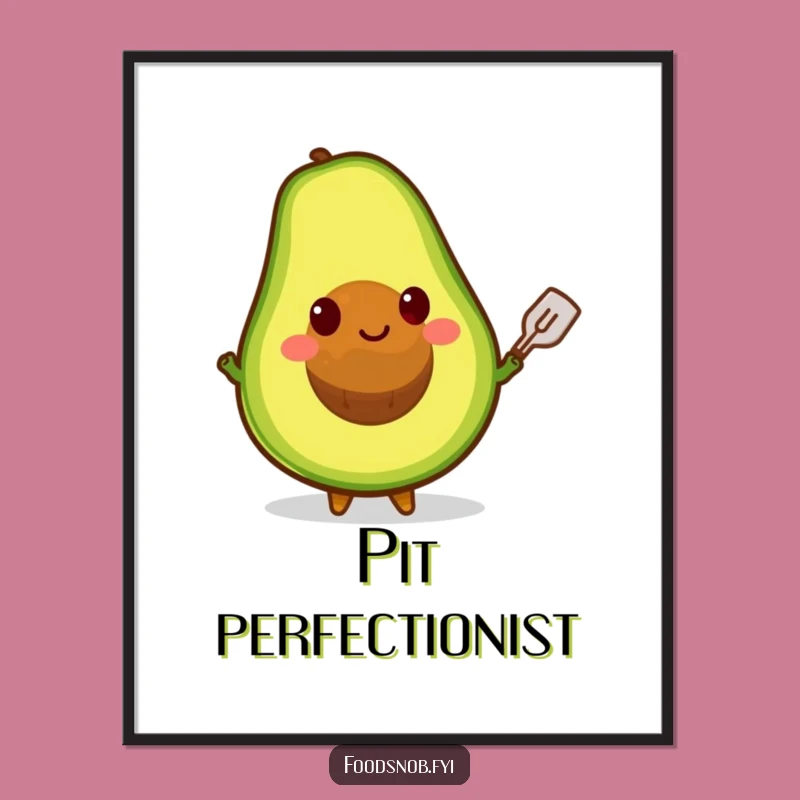 Funny Avocado Pit Spatula Digital Art - Instant Guac Lover's Decor