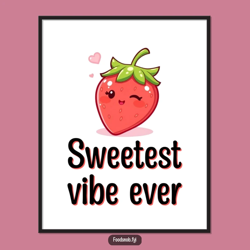 Funny Bubbly Strawberry Digital Art: Instant Sweetness with a Wink