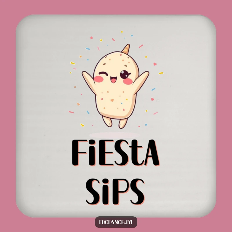 Funny Kawaii Burrito Drink Coaster - Protect Surfaces with Festive Fun!