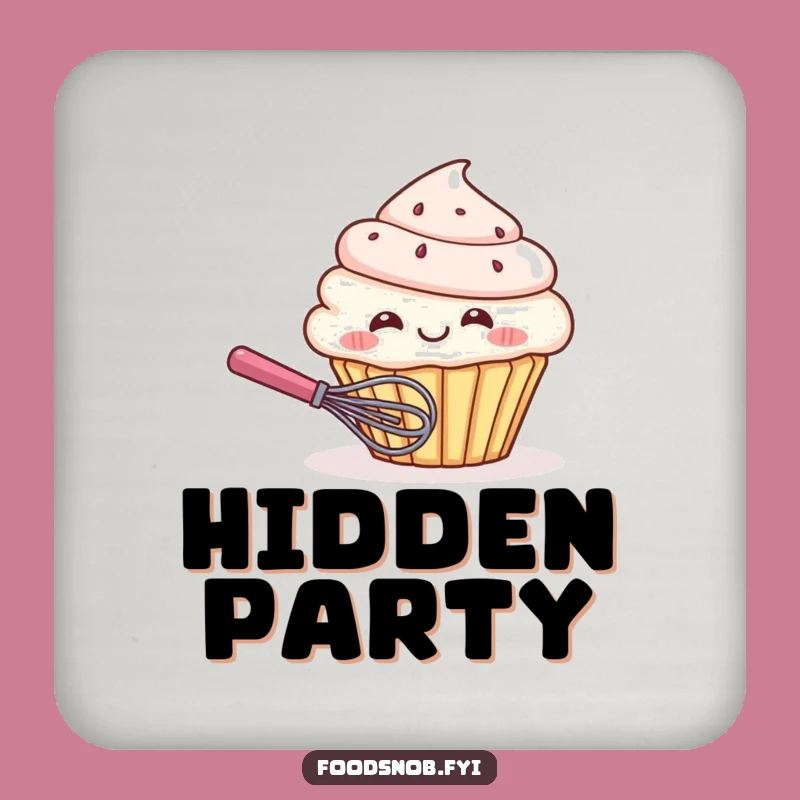 Funny Cupcake Drink Coaster - Protect Surfaces with Hilarious Sweetness!