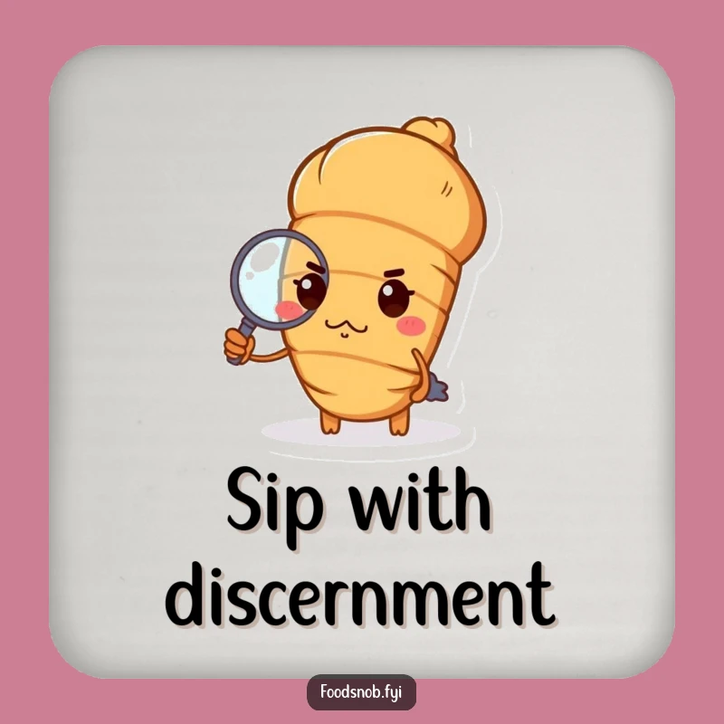 Funny Haughty Croissant Coaster: Chic Pastry Tabletop Protector Gift