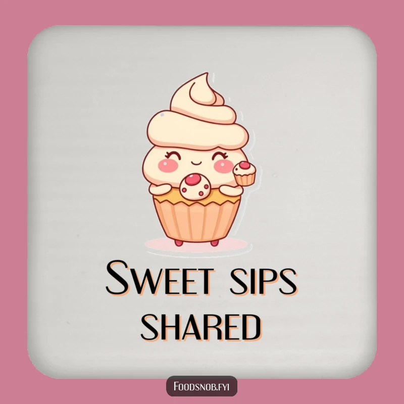Funny Sweetheart Cupcake Coaster: Protect Surfaces with Sweetness!