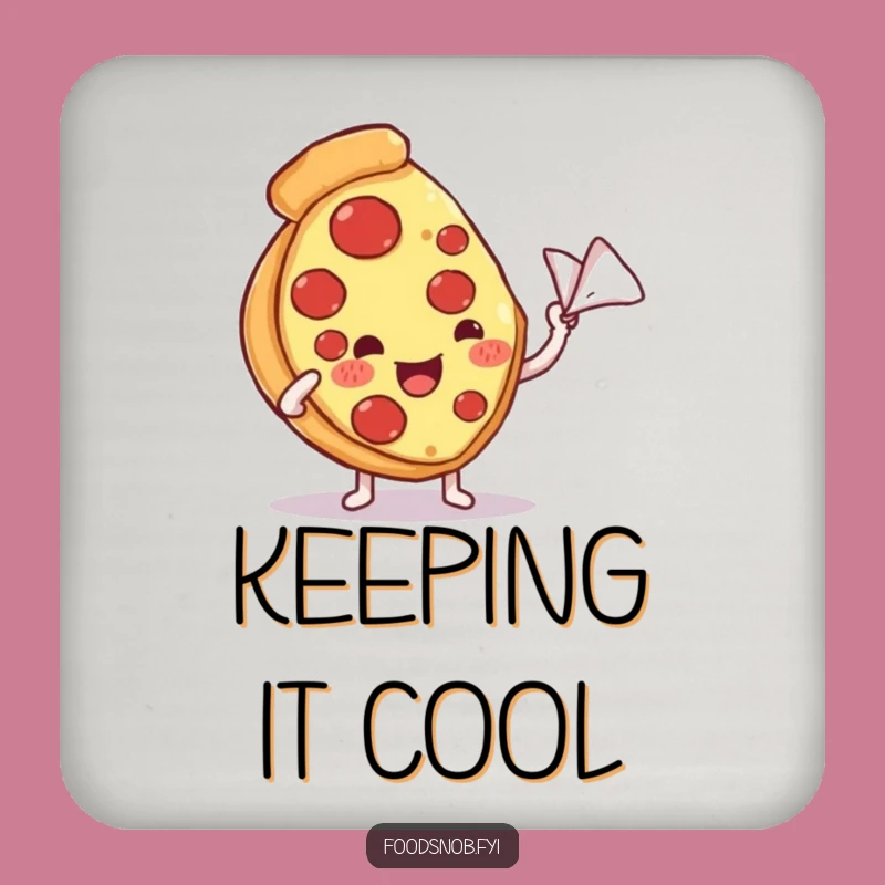 Funny Pizza Slice Drink Coaster - Protect Surfaces with Hilarious Coolness!