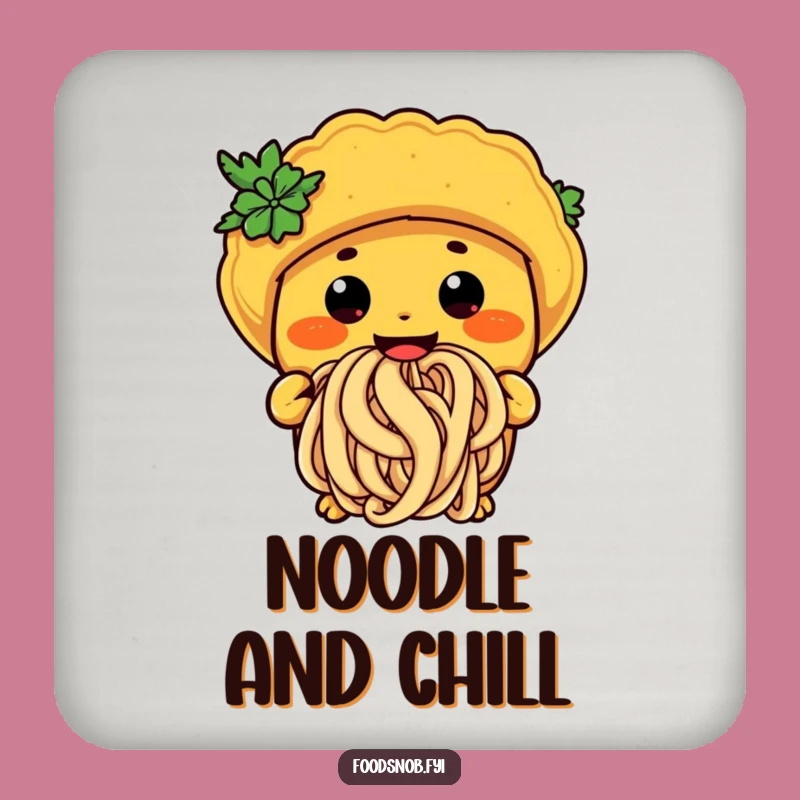 Funny Taco Noodle Coaster: Whimsical Protector for Drink Surfaces Gift