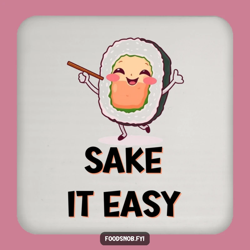 Funny Sushi Dancer Drink Coaster: Protect Your Table with Fun