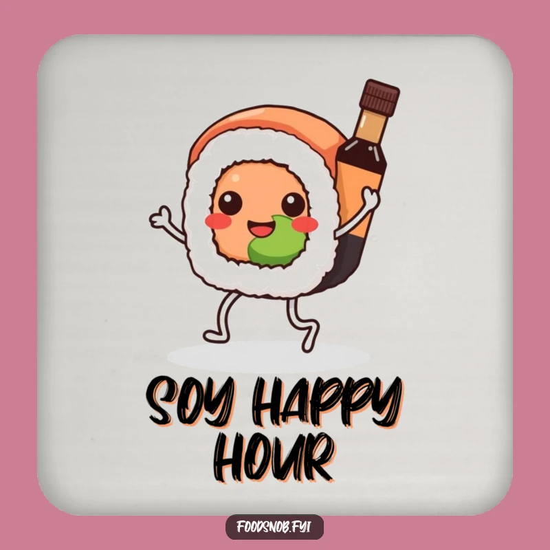 Funny Kawaii Sushi Drink Coaster - Protect Surfaces with Playful Charm!
