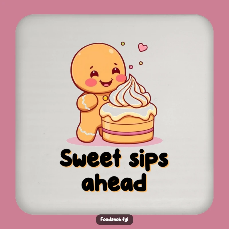 Funny Gingerbread Man Coaster - Protect Surfaces with Sweet Style