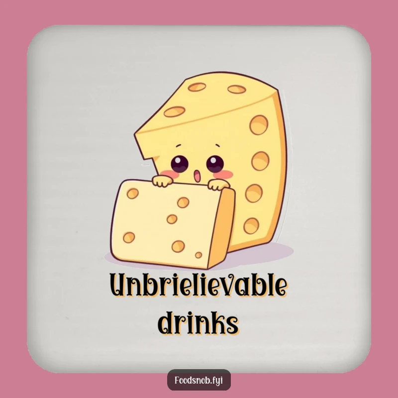 Funny Cheese Wedge Coaster - Protect Surfaces with Humor