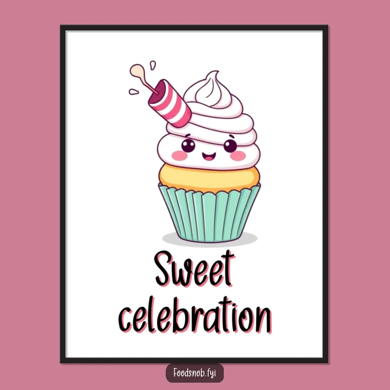 Funny Cupcake Party Poster: Decorate with Festive Frosting and Humorous Cheer