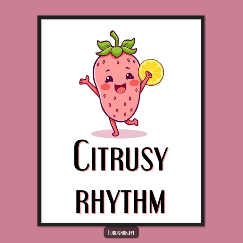 Funny Fruit Dance Art Print: Vibrant Decor for Happy Spaces