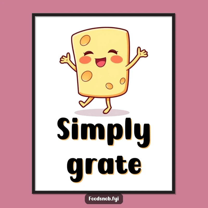 Funny Smiling Cheese Jig Poster: Walls That Dance with Flavor