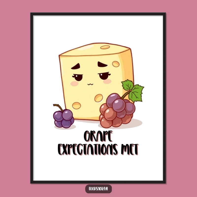 Funny Stern Cheese Poster: Gourmet Art Print & Witty Gift