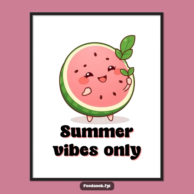 Funny Watermelon Slice Poster: Brighten Your Walls with Hilarious Summer Art