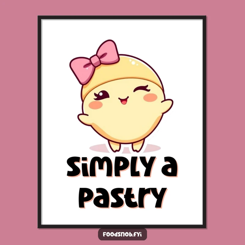 Funny Croissant Art Print: Sophisticated Humor for Your Walls