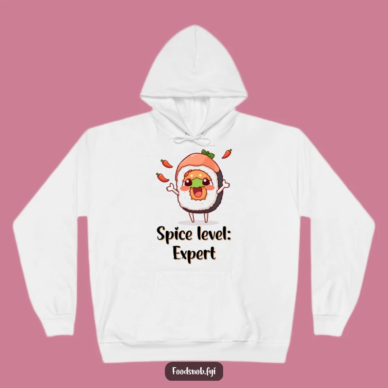 Cozy Funny Sushi Juggling Peppers Hoodie - Warm & Hilarious Cartoon Gift