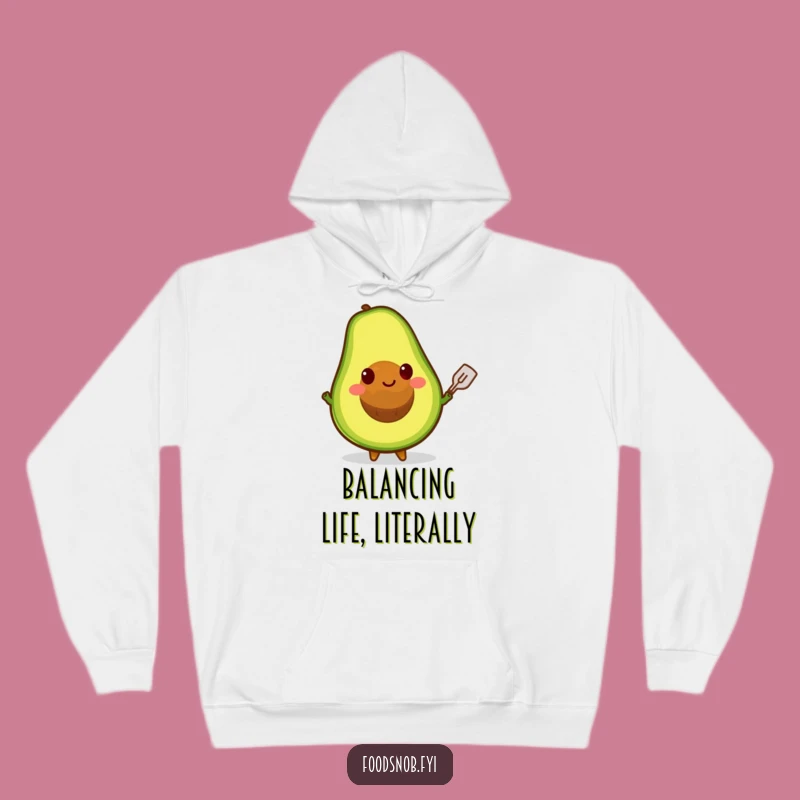 Funny Avocado Pit Spatula Hoodie - Cozy & Comical Guac Wear