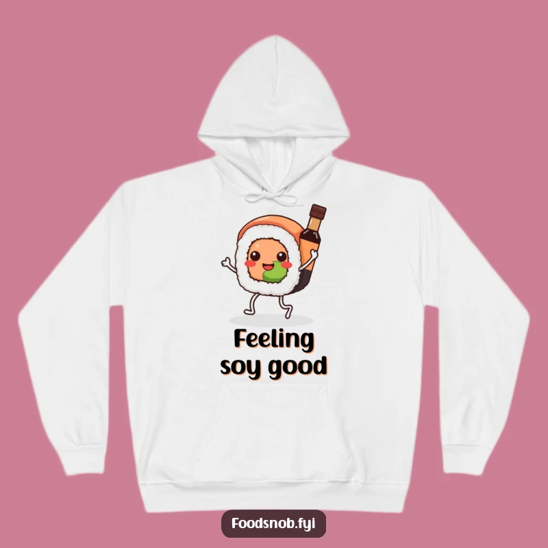 Funny Kawaii Sushi Hoodie - Cozy Up with a Culinary Dance Party!