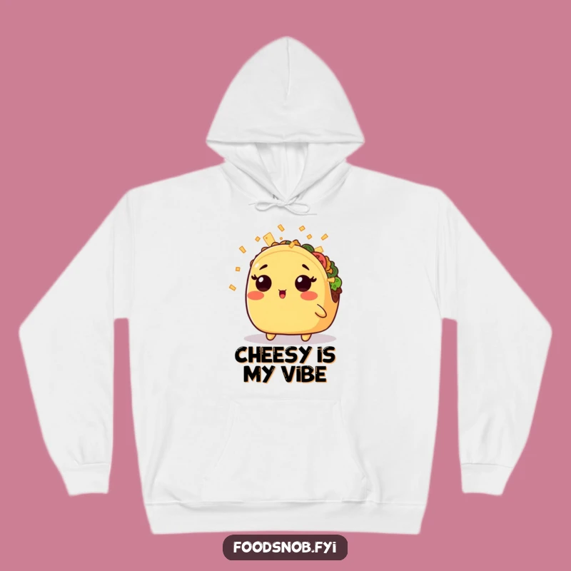 Funny Kawaii Taco Cheese Shower Hoodie - Cozy & Hilarious Gift for All!
