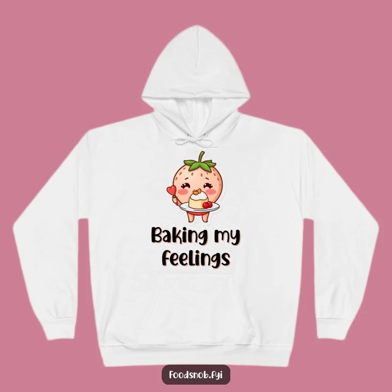 Funny Strawberry Dessert Hoodie - Cozy Culinary Apparel Gift