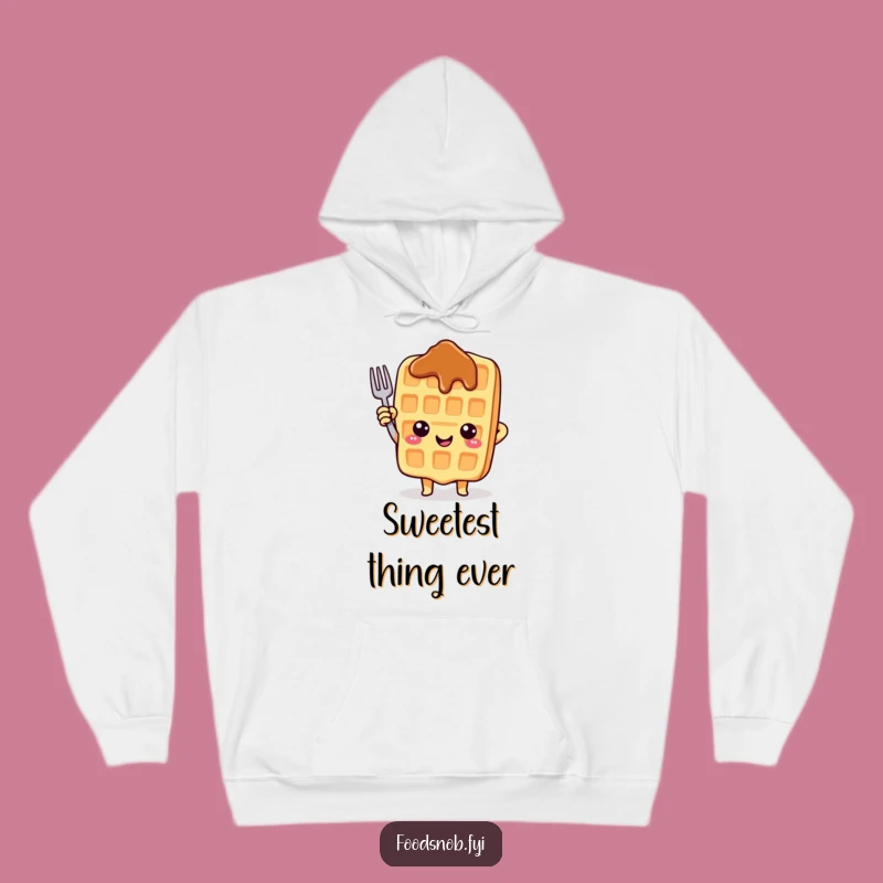 Funny Waffle Fork Hoodie - Cozy & Cheerful Apparel for Breakfast Fans