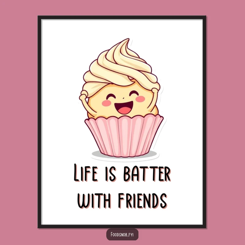 Free Printable Funny Cupcake Frosting Wall Art: Sweet Decor!